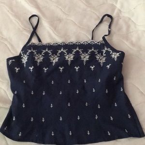 Wanted Brand Blue and white tank shirt